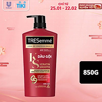 Dầu gội TRESEMME Keratin Smooth Cho tóc khô xơ rối Công thức Hydrolyzed Keratin Dưỡng Tóc Vào Nếp Suôn Mượt 850g