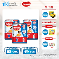 Combo 3 Gói Tã Quần Huggies Dry Gói Cực Đại M74 (74 Miếng) - Tặng 8 miếng