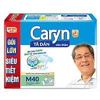 Tã Dán Siêu Thấm Caryn Gói Siêu Tiết Kiệm M40 (40 Miếng)