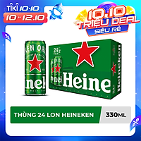 Thùng Bia Heineken 24 Lon Cao Sleek (330ml / Lon)