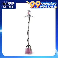 Bàn Ủi Hơi Nước Dạng Đứng Lock&Lock ENI211 - Hồng Phối Trắng - Hàng Chính Hãng