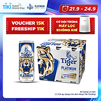 Lốc 6 lon bia lúa mì Tiger Platinum Wheat Lager 330ml/lon