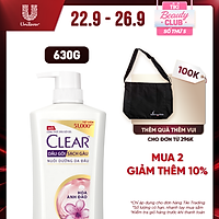 Dầu Gội đầu Clear Hoa Anh Đào Băng Lạnh Cho Tóc Thơm Mát Suốt 24 Giờ 630g