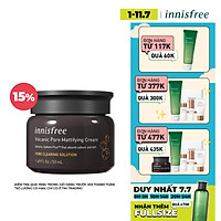 Kem dưỡng làm mờ lỗ chân lông đá tro núi lửa innisfree Volcanic Pore Mattifying Cream 50ml - 131173333x