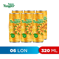 Lốc 6 Lon Nước Trái Cây Twister Cam (320ml/Lon)