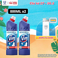 Combo 2 Nước Tẩy Bồn Cầu Vim 880ml Diệt 99,9% Vi Khuẩn