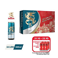 Thùng 24 Lon Bia Sài Gòn Chill 330ml
