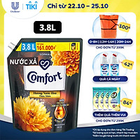 Nước Xả Làm Mềm Vải 3.8L Comfort Chăm Sóc Chuyên Sâu Giữ Màu & Bền Vải hương Sophia Đậm Đặc Một Lần Xả