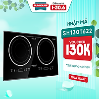 Bếp Đôi Điện Từ - Hồng Ngoại Sunhouse SHB9103MT - Hàng chính hãng