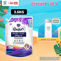 Nước Giặt Dưỡng Vải Comfort Đa Chức Năng Hương Thời Thượng Giúp Quần Áo Sạch Thơm & Tươi Màu Túi 3.6Kg