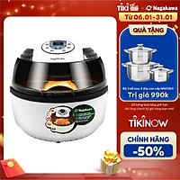 Nồi Chiên Không Dầu Điện Tử Xoay 360 Độ Nagakawa NAG3303 (9.0 Lít) - Hàng chính hãng
