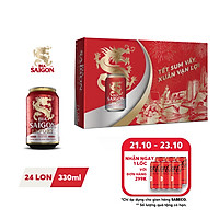 Thùng 24 Lon Bia Sài Gòn Export 330ml