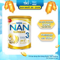 Sản phẩm dinh dưỡng công thức Nestlé NAN SUPREME 3 lon 800g (CÔNG THỨC BỔ SUNG 2HM-O)