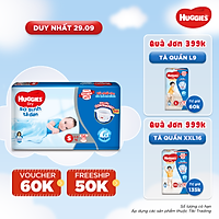 Tã Dán Sơ Sinh Huggies Dry Newborn S56 (4kg-8kg) - Gói 56 Miếng - Bao bì mới