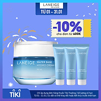 Bộ Kem Dưỡng Ẩm Cho Da Dầu Và Da Hỗn Hợp Laneige Water Bank Hydro Cream EX 50ml + 30ml