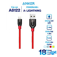 Dây Cáp Sạc Lightning Cho iPhone Anker PowerLine+ 1.8m (Không Kèm Bao Da) - A8122 - Hàng Chính Hãng