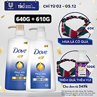 Combo Dove Phục Hồi Hư Tổn Dầu Gội 640g + Kem Xả 610g