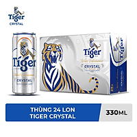 Thùng 24 lon Tiger Crystal lon cao mới (330ml/lon)