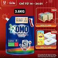 Nước giặt OMO Matic chuyên dụng Cửa Trước Bền Màu với tinh chất Lựu Tre 3.6 kg