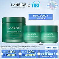 Bộ Mặt Nạ Ngủ Phục Hồi Laneige Cica Sleeping Mask EX 60ml + 50ml