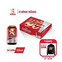 Thùng 24 Lon Bia Sài Gòn Export 330ml
