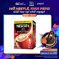 NESCAFÉ 3in1 Cà phê rang xay hòa tan Đậm đà hài hòa - Hộp 20 gói x 17 g