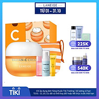 Kem dưỡng trắng da làm mờ đốm nâu LANEIGE Radian-C 50ml + Bộ sản phẩm dưỡng da kèm túi đựng mỹ phẩm LANEIGE