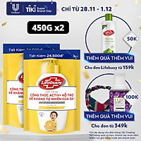 Combo 2 Nước rửa tay Lifebuoy chanh khử mùi túi 450g