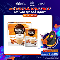 Cà Phê Hòa Tan Nescafé Cappuccino Vị Caramel (Hộp 10 Gói x 20g) - BAO BÌ MỚI