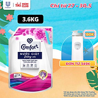 Nước Giặt Dưỡng Vải Comfort Đa Chức Năng Hương Thanh Lịch Giúp Quần Áo Sạch Thơm & Tươi Màu Túi 3.6Kg