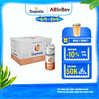 Bia Hoegaarden Peach Bia Bỉ Chính Hãng Hương Vị Trái Cây Thùng 12 Lon (500ml/Lon)
