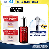 Combo kem dưỡng ẩm ngày, đêm và essence Pond's Age Miracle