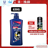 Dầu Gội Đầu cho nam 630g Clear Men Deep Cleanse Than hoạt tính đánh bay gàu, ngứa và vi khuẩn dưỡng tóc khỏi khói bụi