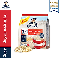 Thức Uống Yến Mạch Quaker 3in1 - Vị Truyền Thống 420g