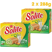 Combo 2 Hộp Bánh Solite cuộn kem vị lá dứa 288g