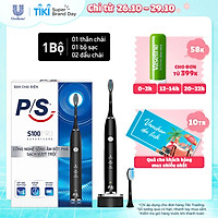 Bàn Chải Điện P/S S100 PRO - Công Nghệ Sóng Âm, Chải Sạch Mảng Bám Tới 10X - Đen Nhám