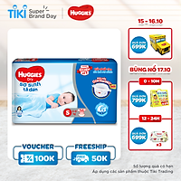 Tã Dán Sơ Sinh Huggies Dry Newborn S56 (4kg-8kg) - Gói 56 Miếng - Bao bì mới