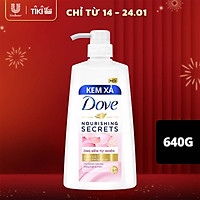 Dầu Gội Thiên Nhiên 640g Dove Óng Mềm Tự Nhiên Hoa Sen Nhật và Nước Gạo Dưỡng tóc mềm mượt, óng ả