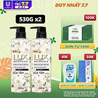 Combo Sữa Tắm Lux Botanical Hương Nước Hoa Lan Tiên & Tràm Trà Hương Nước Hoa Cao Cấp, Sáng Mịn Rạng Ngời 530G X2