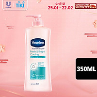 Sữa Dưỡng Thể 350Ml Vaseline Dưỡng Ẩm Sáng Da Fresh & Bright 10X Niacinamide Giúp Da Sáng Khỏe Mịn Căng Tinh Chất Menthol Mát Lạnh Như Tuyết Tan Trên Da