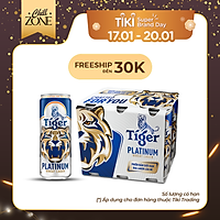 Lốc 6 lon bia lúa mì Tiger Platinum Wheat Lager 330ml/lon
