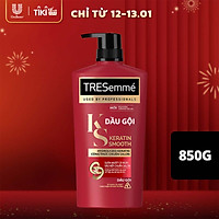 Dầu gội TRESEMME Keratin Smooth Cho tóc khô xơ rối Công thức Hydrolyzed Keratin Dưỡng Tóc Vào Nếp Suôn Mượt 850g