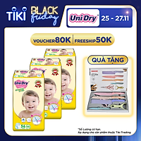 Combo 3 Tã Quần Siêu Mỏng UniDry Ultrathin Gói Cực Đại size XXL56 (56 miếng) - Tặng 1 Bộ Dao 5 Món
