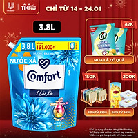 Nước Xả Làm Mềm Vải 3.8L Comfort Chăm Sóc Chuyên Sâu Giữ Màu & Bền Vải Hương Ban Mai Đậm Đặc Một Lần Xả