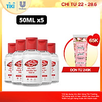 Combo 5 Gel Rửa Tay Khô Sạch Siêu Nhanh Lifebuoy Bảo Vệ Vượt Trội 10 (Chai Nắp 50ml)