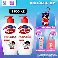 Combo 2 Nước Rửa Tay Lifebuoy Bảo Vệ Vượt Trội 10 Giúp Sạch Khuẩn Và Bảo Vệ Vượt Trội Khỏi 99.9% Vi Khuẩn Tốt Nhất Chai 450g