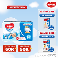 Tã Dán Sơ Sinh Huggies NB40 (Dưới 5kg) - Gói 40 miếng - Bao bì mới