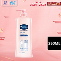 Sữa Dưỡng Thể 350Ml Vaseline Dưỡng Ẩm Sáng Da Instant Radiance Vi Chất Phản Quang Giúp Da Sáng Tức Thì Gấp 4 Lần