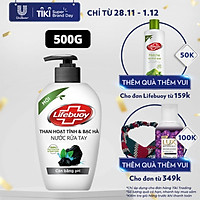 Nước Rửa Tay Lifebuoy Than Hoạt Tính & Bạc Hà 500g Chiết Xuất Từ Thiên Nhiên Giúp Sạch Khuẩn Và Cân Bằng độ PH Trên Da