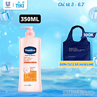 Sữa Dưỡng Thể 350Ml Vaseline Dưỡng Ẩm Sáng Da Fresh & Bright 10X Niacinamide Giúp Da Sáng Khỏe Mịn Căng Tinh Chất Menthol Mát Lạnh Như Tuyết Tan Trên Da